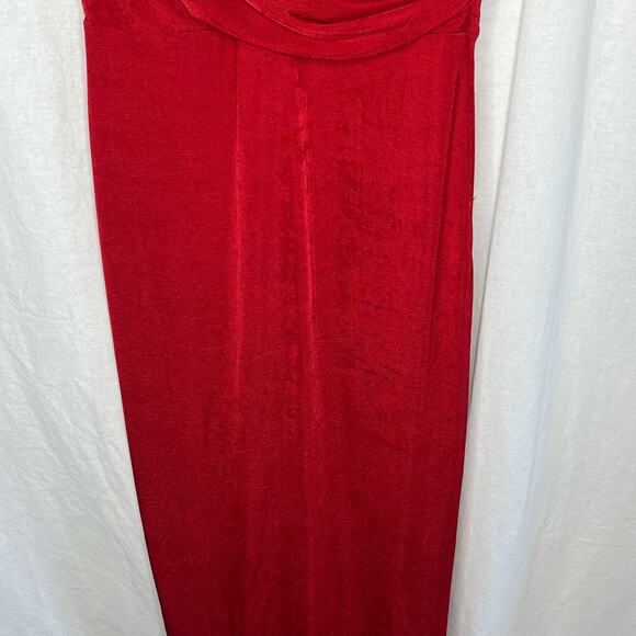 Alexia Admor NWT Orine Red Dress Knee Length Crossover Cap Sleeve Small Shimmer - Picture 8 of 12